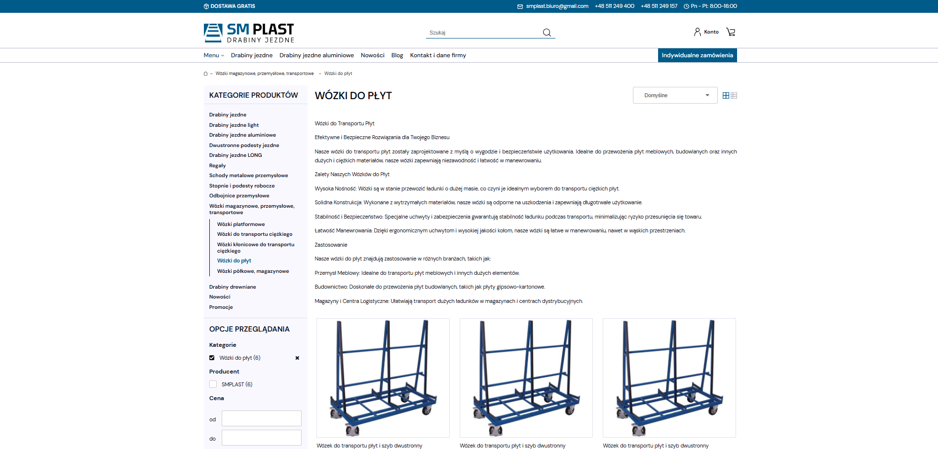 Profesjonalny wózek do płyt - inwestycja, która zwraca się w codziennej pracy