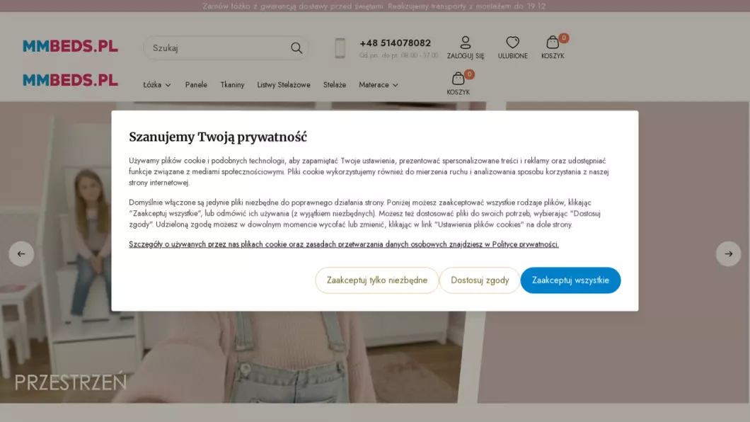 Zrzut ekranu strony MMbeds